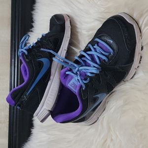 Nike Running Shoes Black, Blue, & Purple